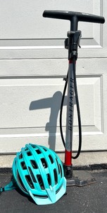 lot 160 image: Bontrager Floor Bike Pump and Specialized Propero 3 Small Cycling Helmet