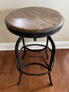 lot 25 image: Restoration Hardware Adjustable Industrial Counter or Bar Stool #5