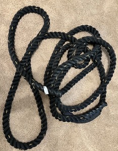 lot 76 image: Black Battle Rope with Protective Sleeves