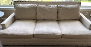 lot 190 image: Bernhardt Upholstered Sofa with Nailhead Trim