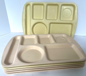 lot 57 image: Set of 6 Prolonware Vistron Compartment Cafeteria Trays