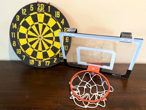 lot 69 image: Dart Board and SKLZ Pro Mini Basketball Hoop Set