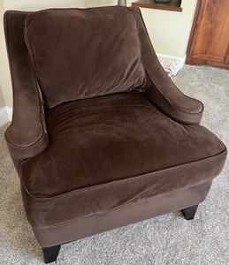 lot 195 image: Sofa Trend Brown Upholstered Armchair with Cushion
