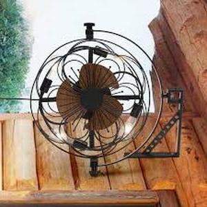 lot 3 image: FANNEHONNE 20 in. IndoorCovered Outdoor Black Cage Wall Mounted Ceiling Fan with Light and Remote for Industrial GarageCustomer Returns See Pictures