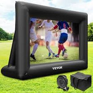 lot 14 image: VEVOR Projector Screen 24 ft. Inflatable Movie Screen Projection Screen for Outside with 360-Watt Air Blower for Outdoor Movie  Customer Returns See Pictures