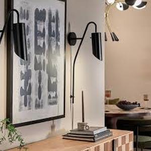 lot 55 image: KICHLER Trentino 1-Light Black Bedroom Indoor Wall Sconce Light Customer Returns See Pictures