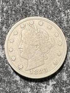lot 07 image: 1883 WO CENTS US V NICKEL