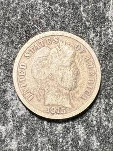 lot 10 image: 1915-S US BARBER DIME