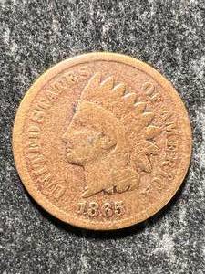 lot 15 image: 1865 US INDIAN HEAD CENT