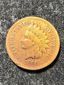 lot 29 image: 1866 US INDIAN HEAD CENT