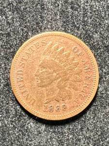 lot 35 image: 1869 US INDIAN HEAD CENT