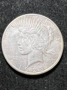 lot 37 image: 1923-S US PEACE SILVER DOLLAR