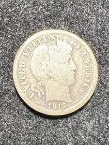 lot 48 image: 1912-D US BARBER DIME