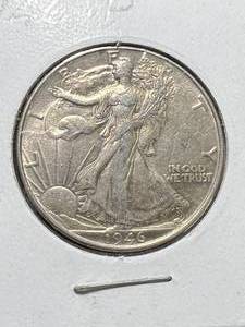 lot 57 image: 1946 US WALKING LIBERTY HALF DOLLAR