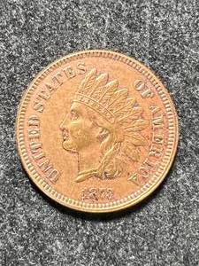 lot 58 image: 1873 US INDIAN HEAD CENT