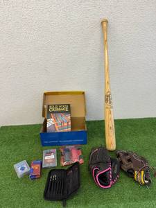 lot 56 image: Baseball Gloves & Bat, Darts & Games