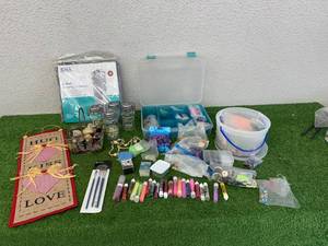 lot 60 image: Craft Supplies & Hanging Organizer