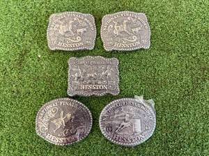 lot 82 image: Hesston Rodeo Belt Buckles