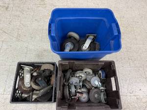 lot 106 image: 3 Tubs of Casters