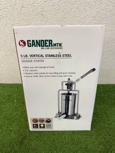 lot 123 image: Gander Mtn 5# Vertical Stainless Steel Sausage Stuffer