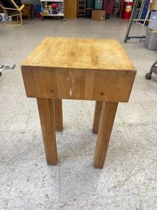 lot 139 image: Butcher Block Stand 18 x 18 x 30 Tall