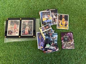 lot 177 image: Michael Jordan & Shaquille ONeal Basketball Cards