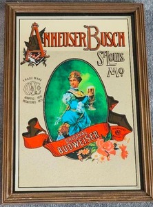 lot 101 image: St. Louis Anheuser Bush Bar Mirror