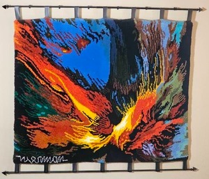 lot 5 image: Leonardo Nierman Twisted Trunk Wool Tapestry Artwork