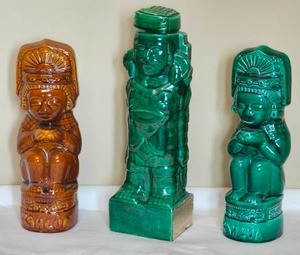 lot 89 image: Collectable Series of Kahlua Mayan Decanter Bottles