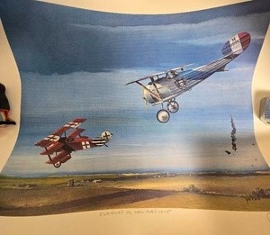lot 76 image: SIGNED Fine Art Aviation Print Collection - Patrick H. Packard - Old Ones Go, New Ones Come - To Fight Another Day - Matched Pair (3)
