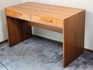 lot 72 image: Sleek Danish Modern Office Desk