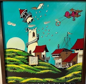 lot 15 image: Bi-Plane Collision Lithograph Singed by Artist Blackbear Bosin