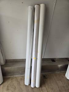 lot 16 image: Rolls of Vinyl Banner Material including 63 Gloss White Banner and Other Types