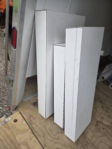 lot 28 image: White Wood Platforms, Standalone or Stacked Display
