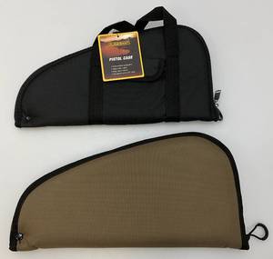 lot 28 image: Misc. Clam Shell Soft Sided Pistol Cases 14 (New One With Tag)
