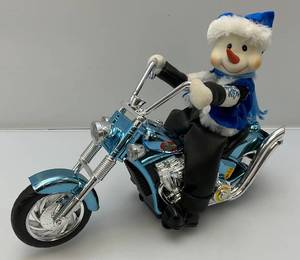 lot 45 image: Vintage Kmart Dandee Musical Light-Up Motorcycle Snowman Animated (WORKS)