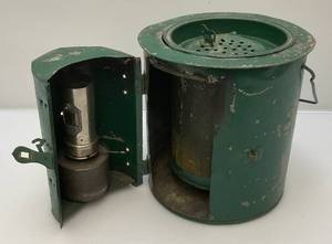 EST. $200.00 - $400.00 SUPER RARE!!!! Antique Oil Burner Galvanized Minnow Bucket With Burner. Only One We Know Of Is In Existence (NEVER SEEN ONE)