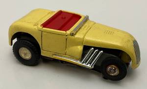 lot 73 image: Vintage 1963 HO White Hot Rod Roadster Thunderjet 500 Slot Car