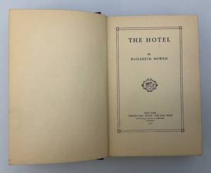 lot 106 image: 1928 THE HOTEL By Elizabeth Bowen Hardcover Book