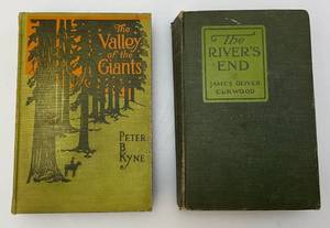 lot 109 image: 1918 & 1920 Hardcover Books By James Oliver Curwood Including The Rivers End & The Courage Of Marge ODoone