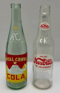 lot 127 image: Vintage RC Royal Crown Cola & NESBITTS Cola Bottles