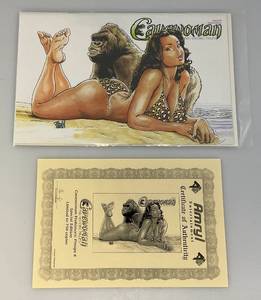 lot 182 image: Cavewoman Prehistoric Pinups 6 Special Edition 1750 With COA Bagged And Carded