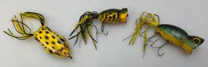 lot 191 image: Vintage Bass Fishing Lures Including Frog And More