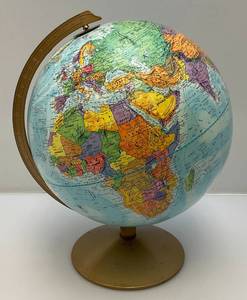 lot 197 image: Vintage Embossed World Globe