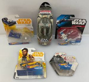 lot 233 image: Misc. STAR WARS HotWheels & More (New On Card)