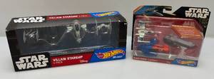 lot 235 image: Misc. STAR WARS HotWheels Villain Starship  4-Pack & Blast Attasck X-Wing Fighter (NIB) (New In Pack)