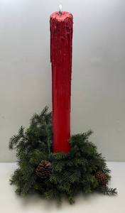 lot 247 image: Antique 41 Styrofoam Molded Lighted Candle