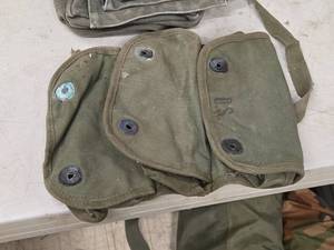 lot 267 image: Military Storage Pouch 2-pocket 2 x 7 x 10 - Tulsa Canvas Products Co.