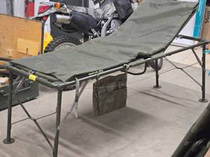 lot 227 image: Fold-Up Military Cot 30 x 83 x 29