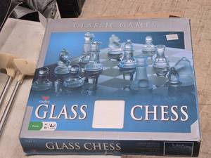lot 315 image: Glass Chess Set (in original packaging)